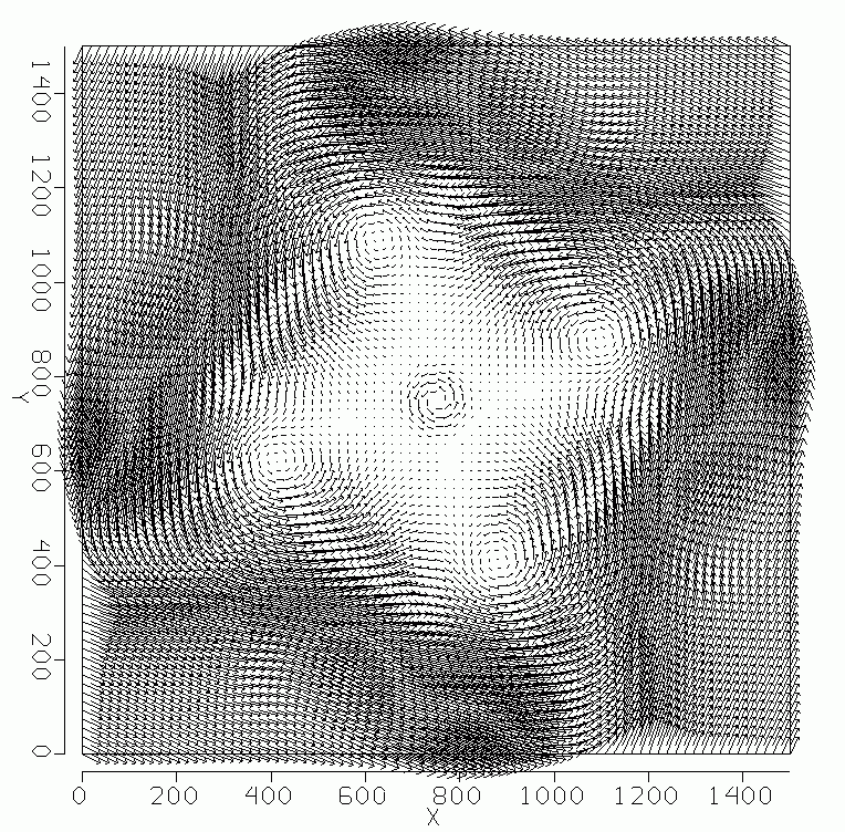 Рис.9b. Справа: результат 3D моделирования торнадо при t=165.4 c.